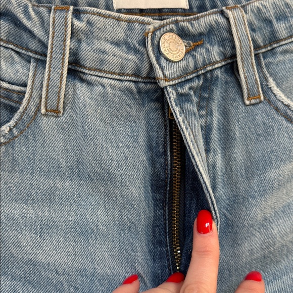 Frame Le High N Tight Wide Leg Raw Denim in Rossum 2 Year size 24 - Picture 6 of 10